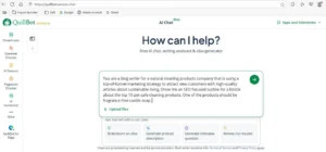 Screenshot of Quillbot's AI Chat