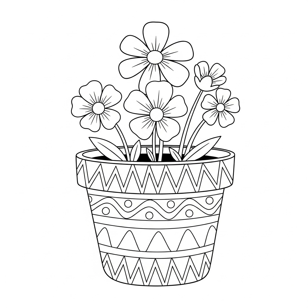 Frühlings-Ausmalbild für Kinder