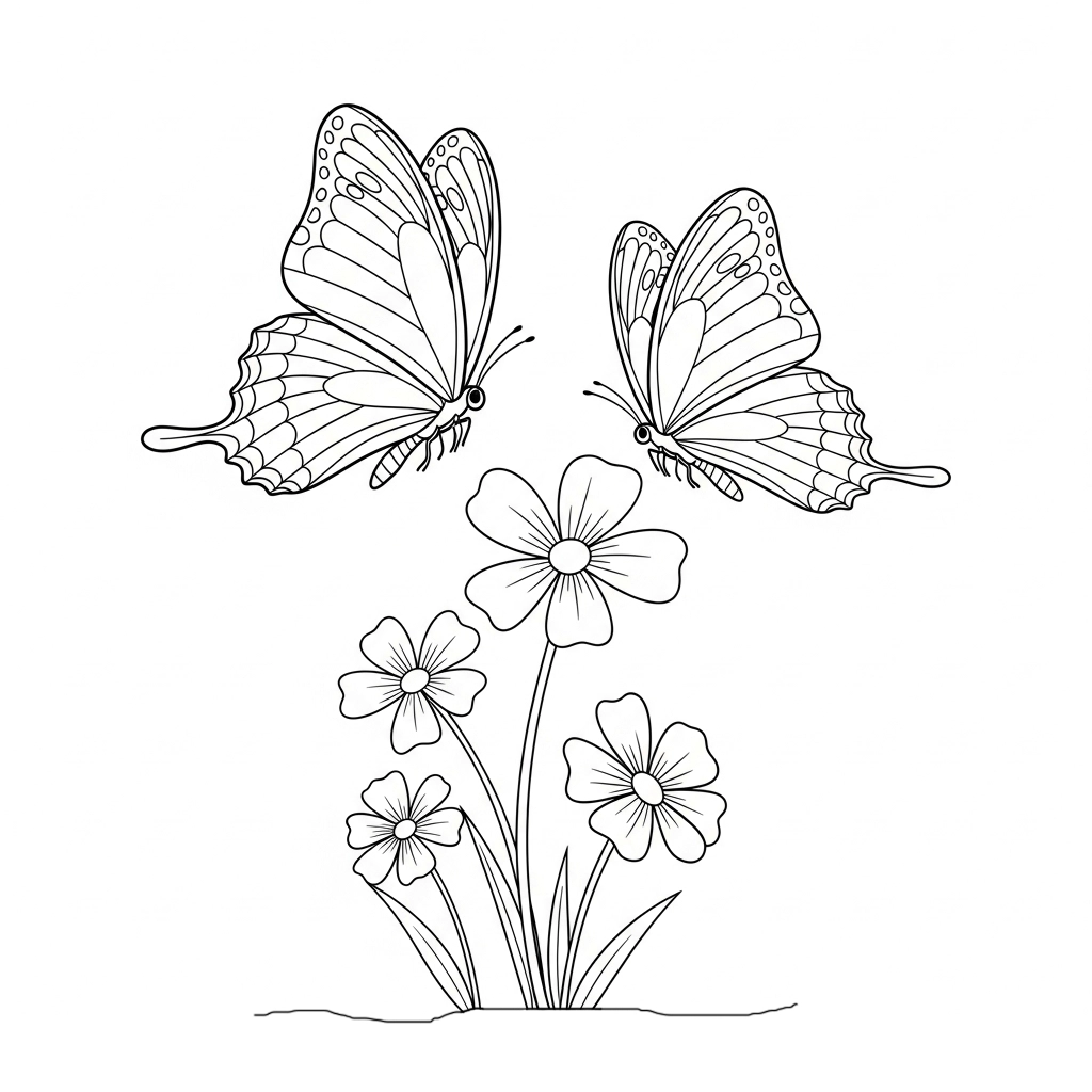 Frühlings-Ausmalbild für Kinder