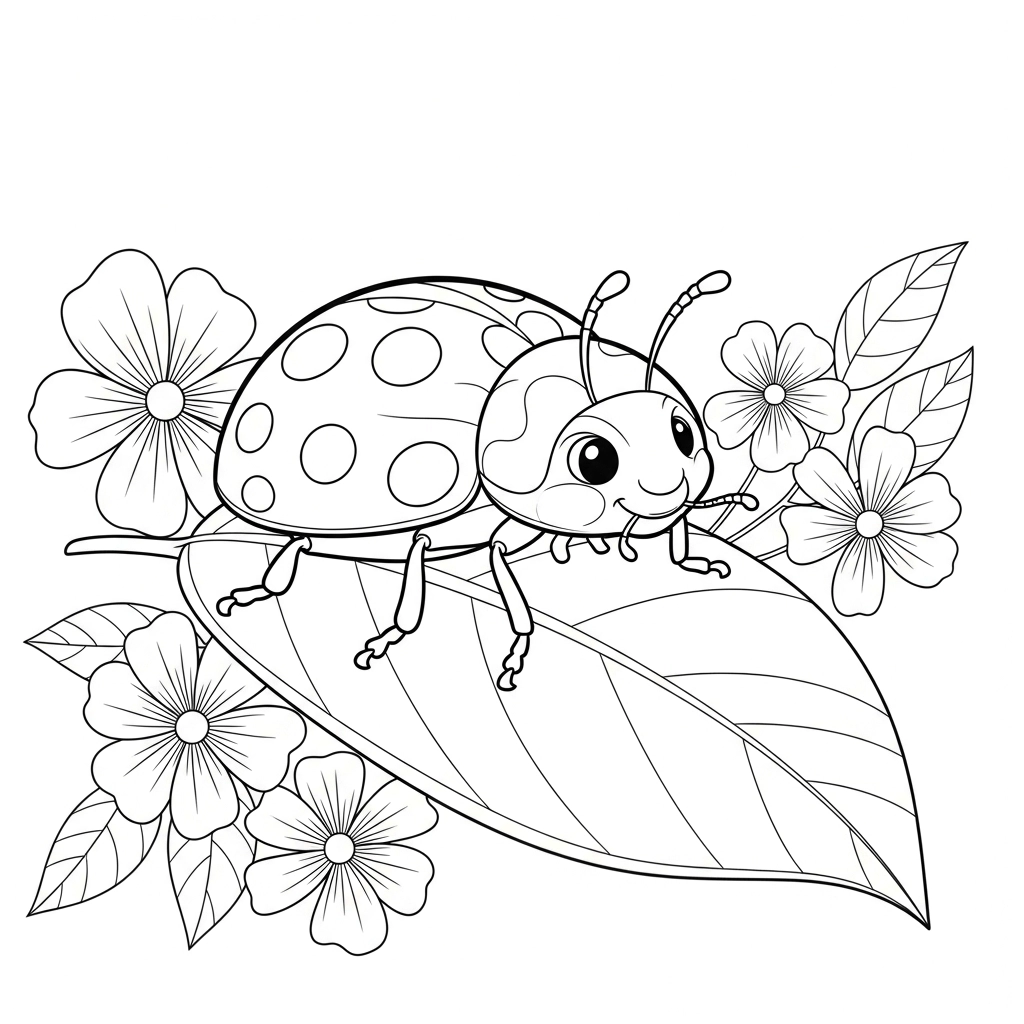 Frühlings-Ausmalbild für Kinder