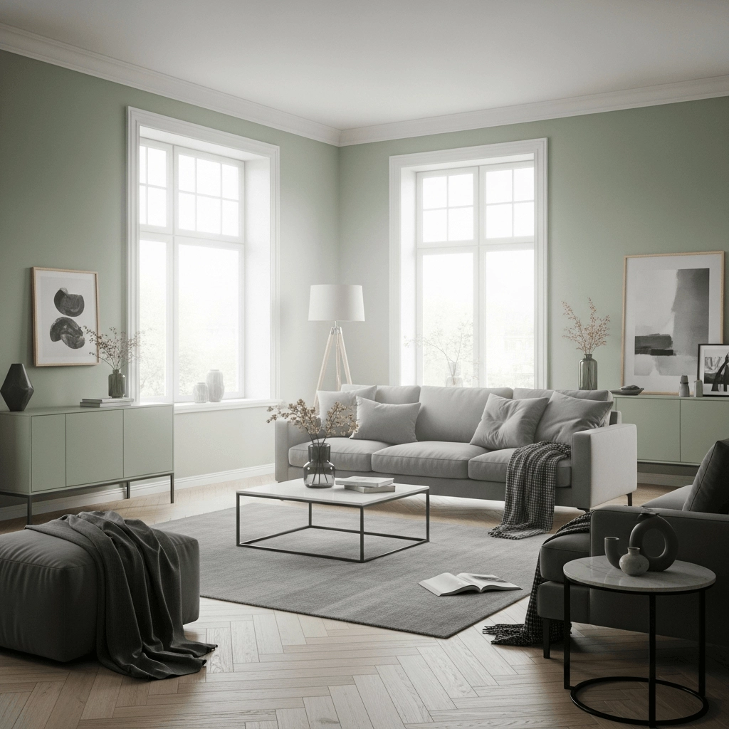 Farbe Salbei Wand 1