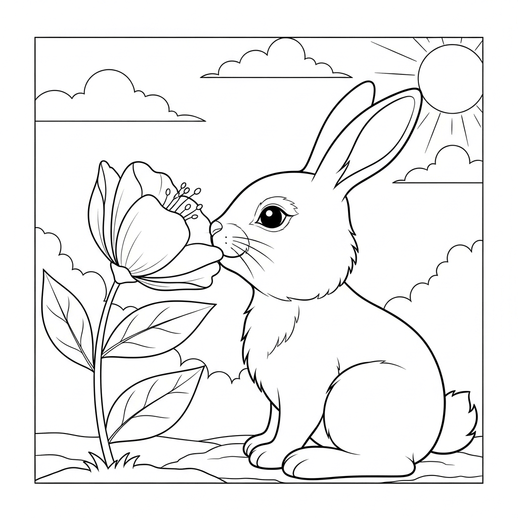coloriage printemps