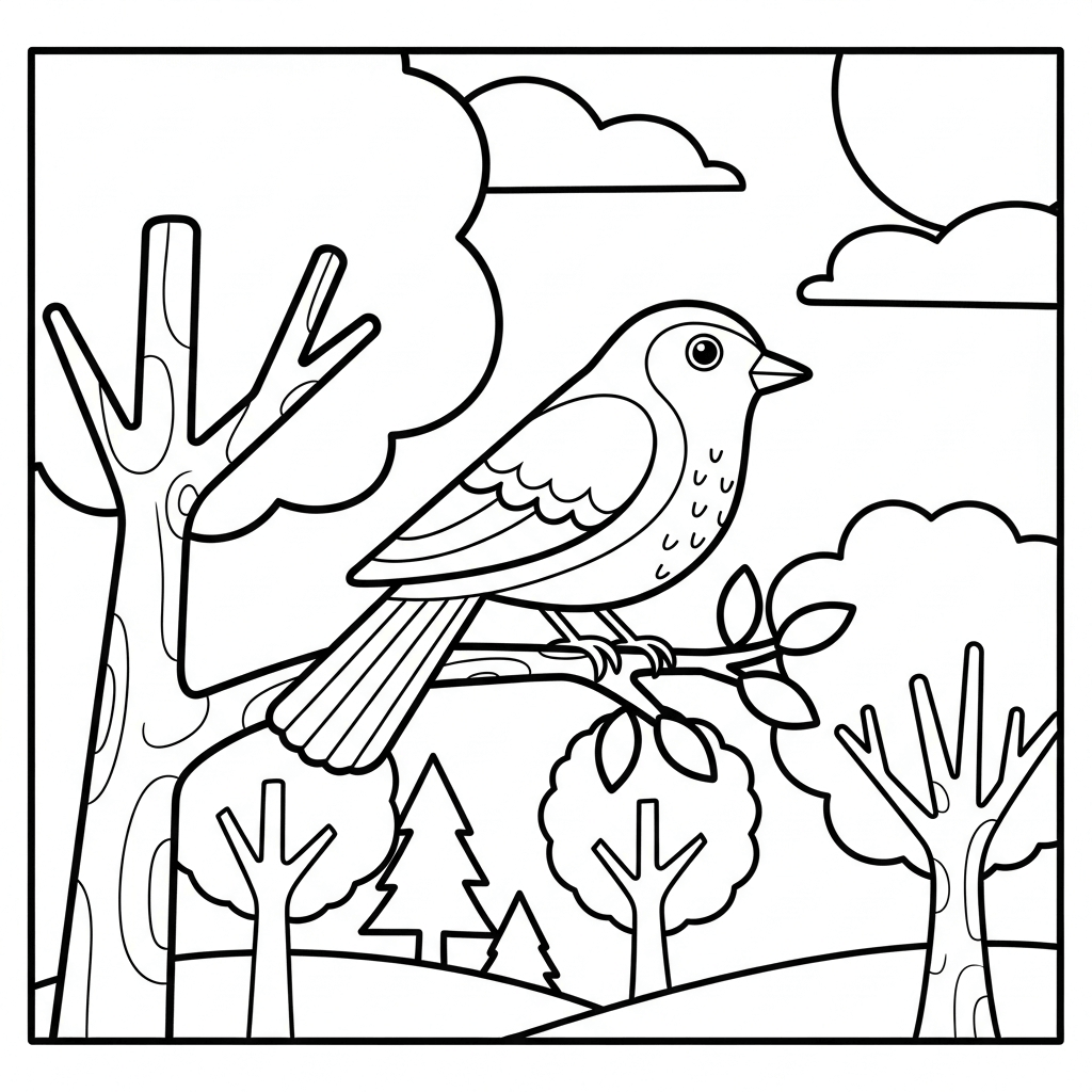 coloriage printemps