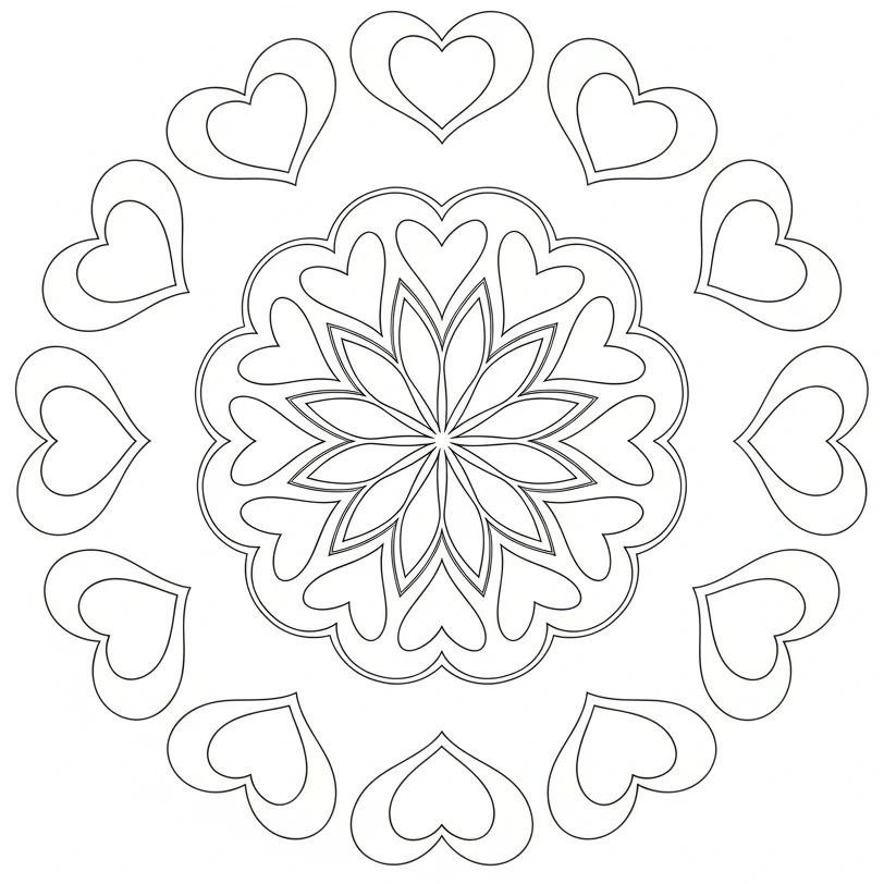 Mandala-Ausmalbild