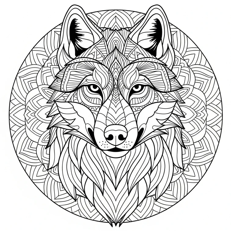 Mandala-Ausmalbild