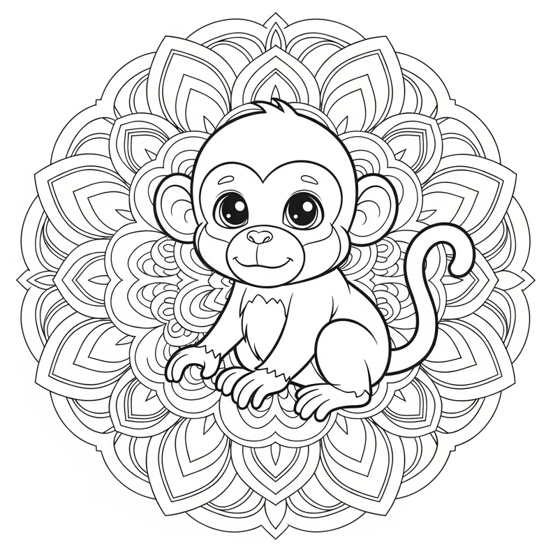 Mandala-Ausmalbild