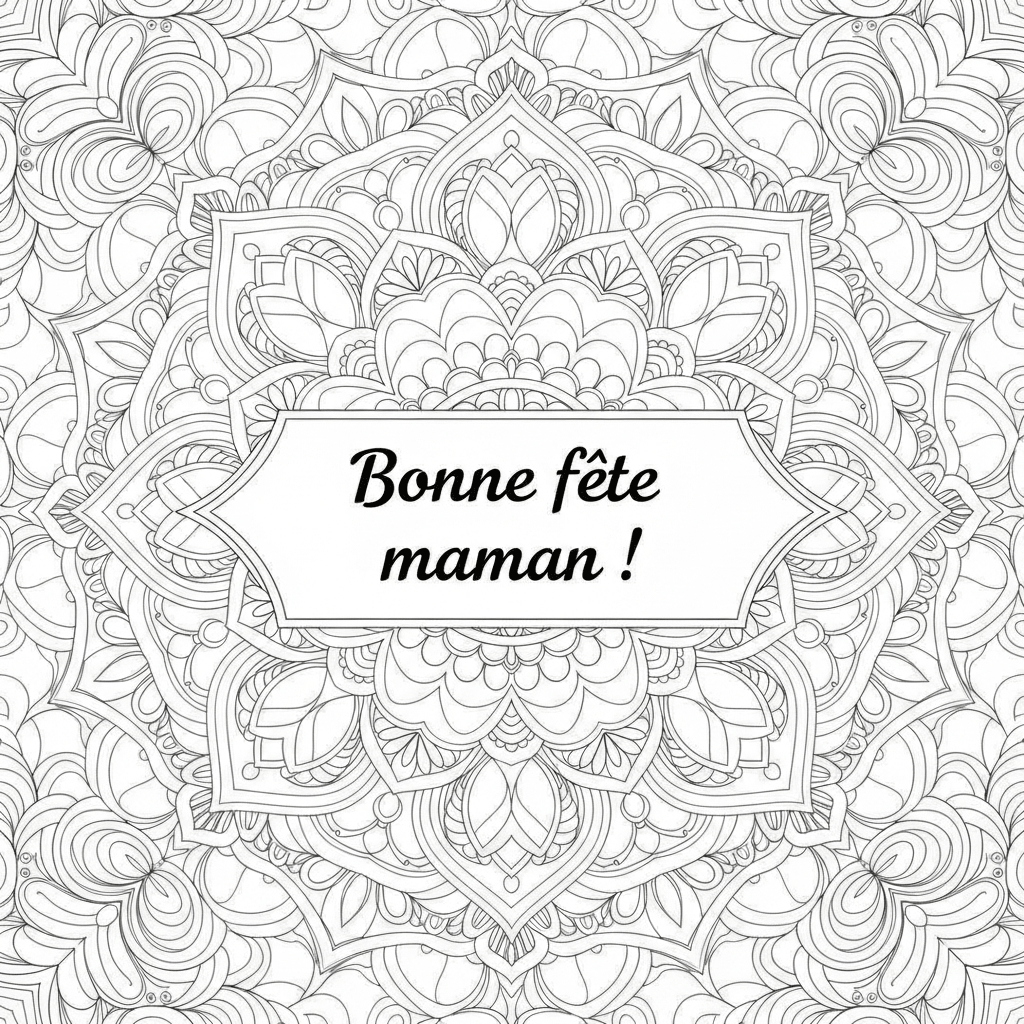 coloriage fête des mères mandala