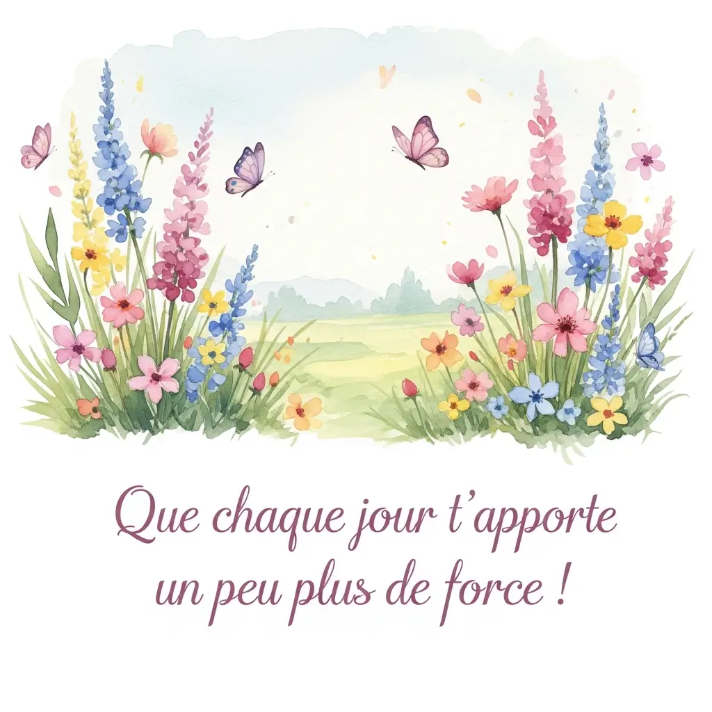 message bon rétablissement avec des fleurs