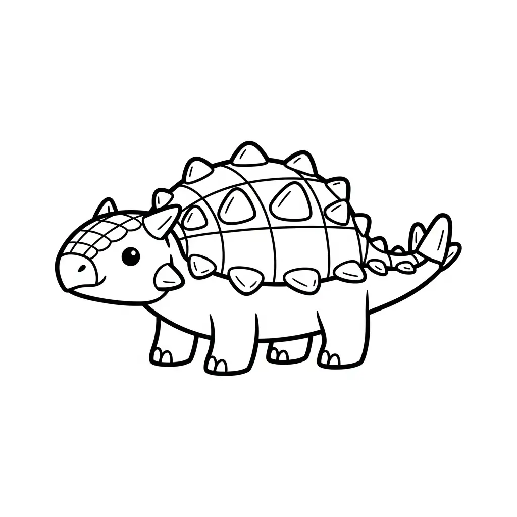 coloriage dinosaure ankylosaure
