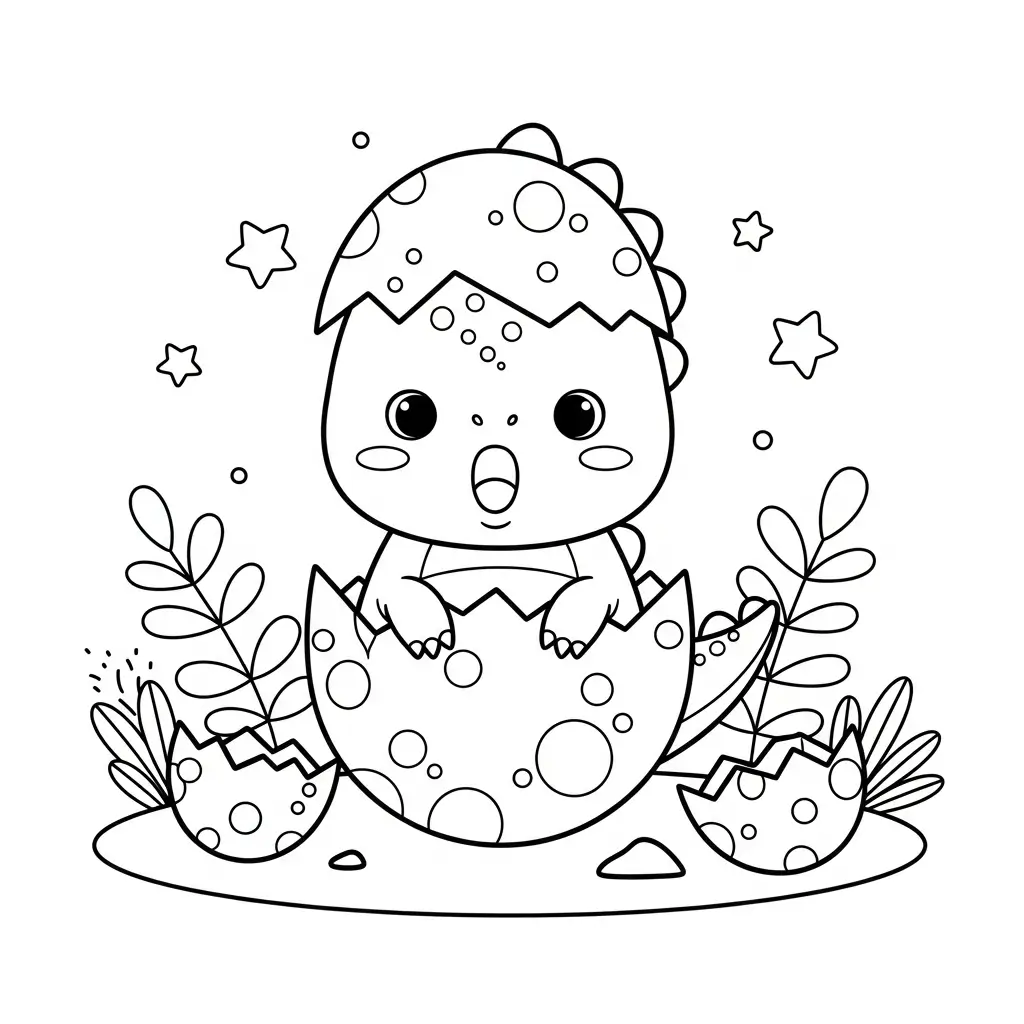 coloriage dinosaure oeuf