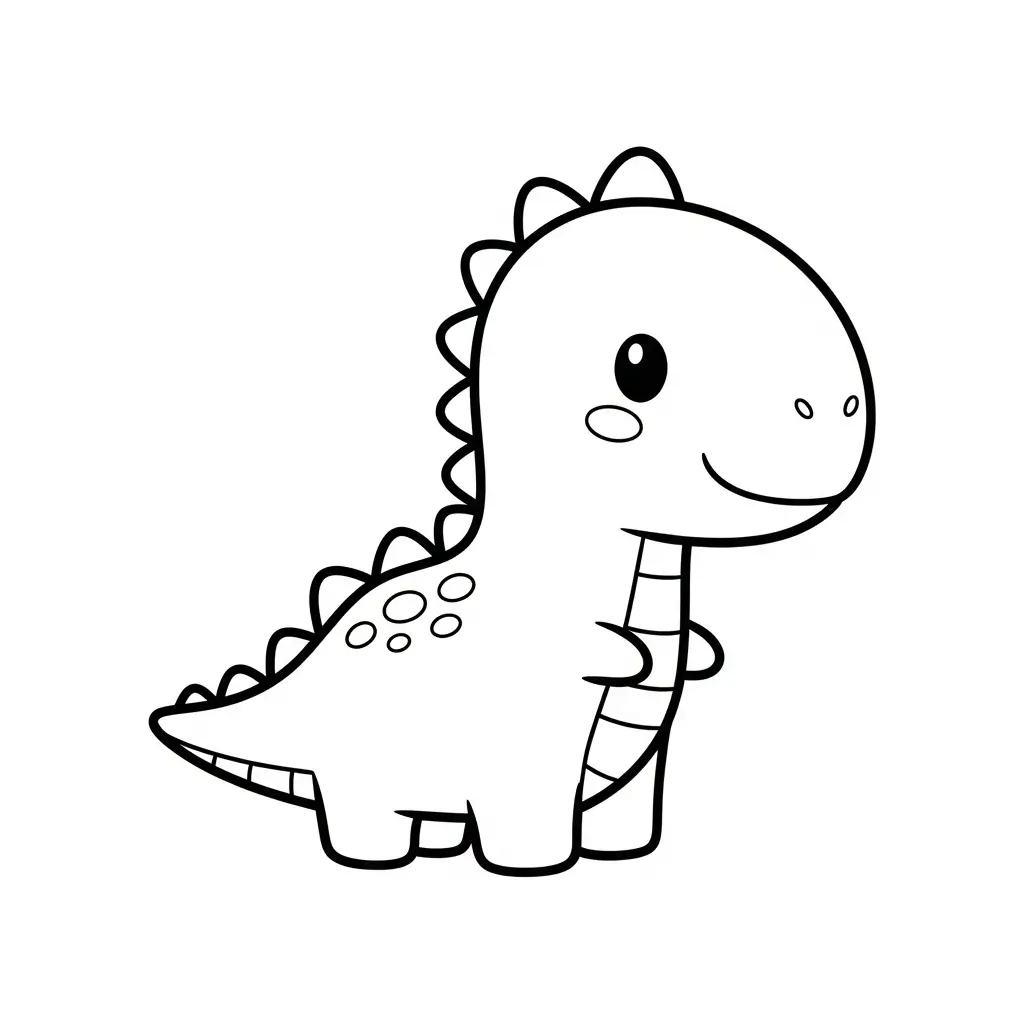 coloriage dinosaure simple
