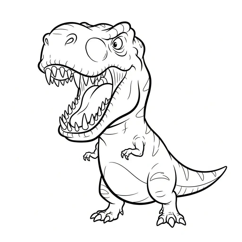 coloriage dinosaure tyrannosaure
