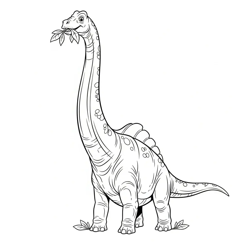 coloriage dinosaure vegetarien