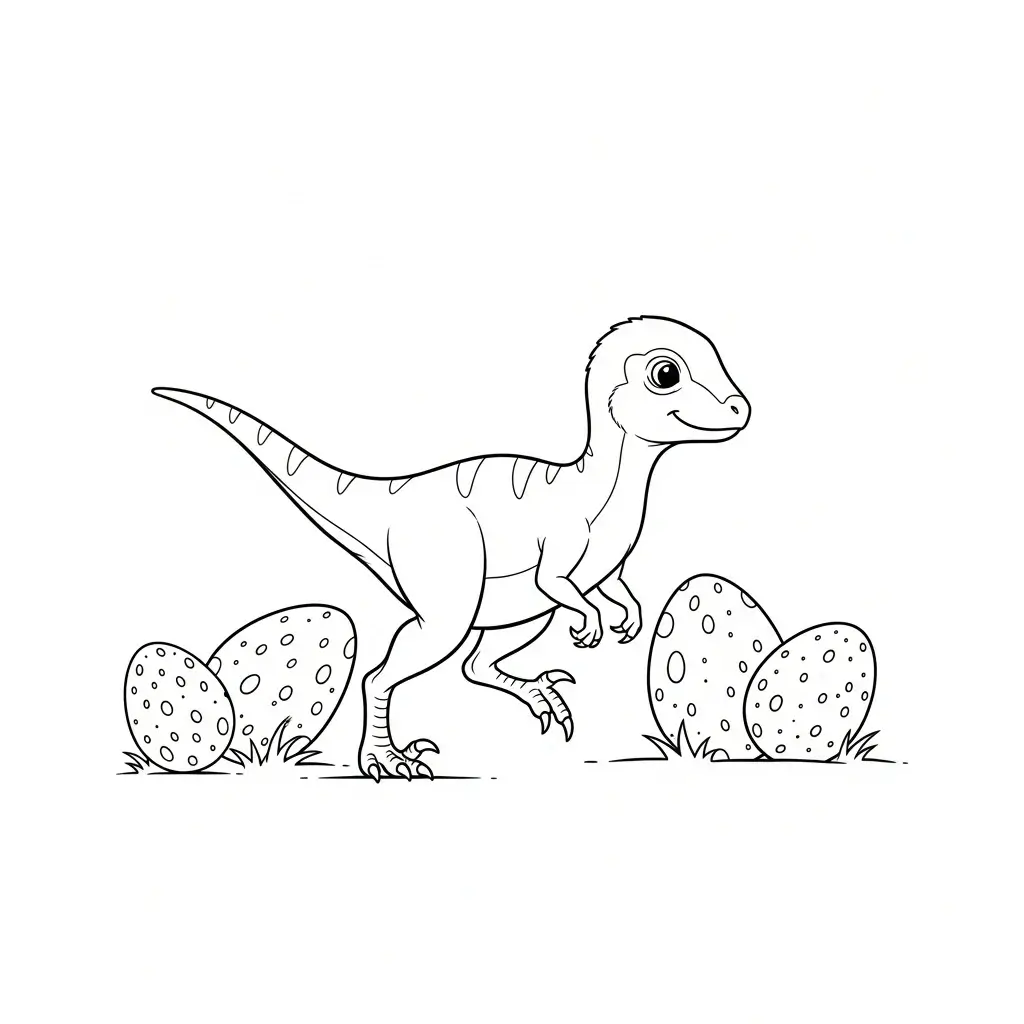 coloriage dinosaure simple