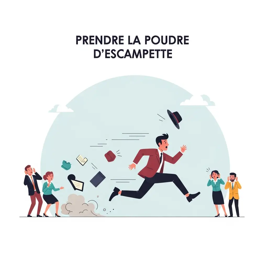 prendre la poudre d'escampette def