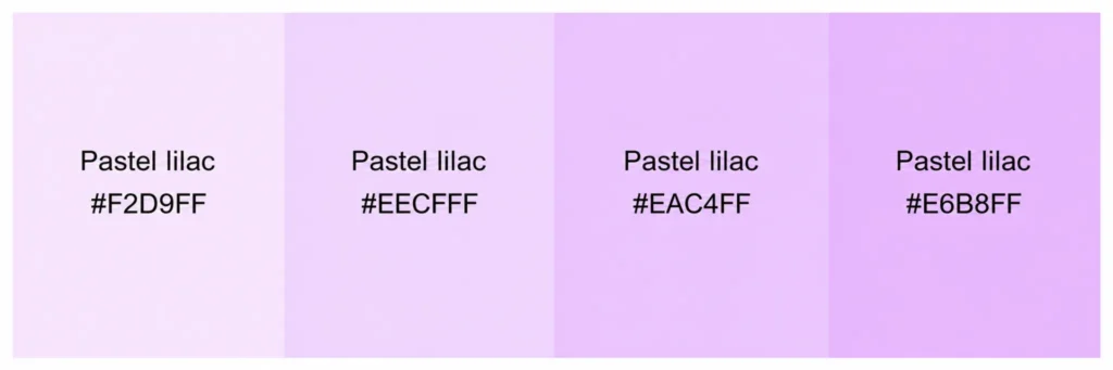 Pastel lilac color