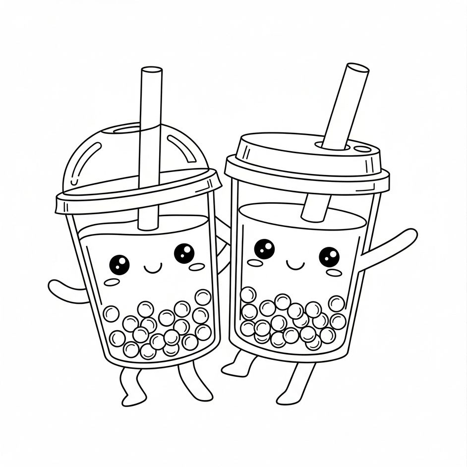 Tanzende Bubble Teas