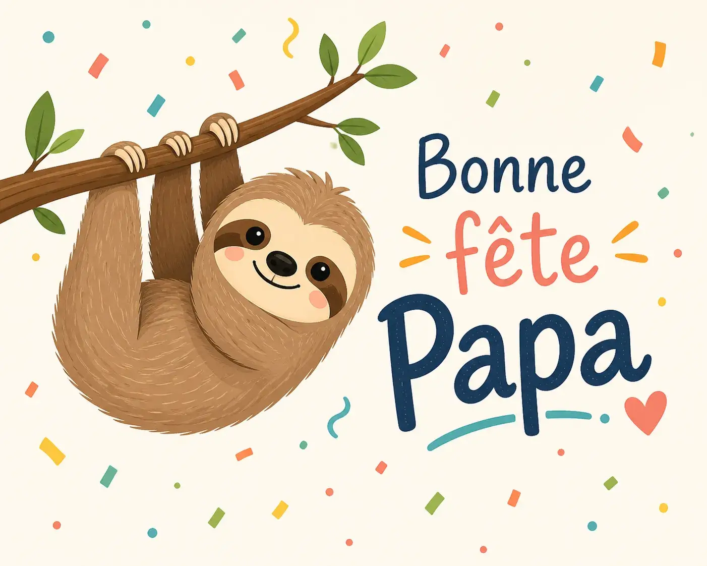 dessin fete des peres paresseux