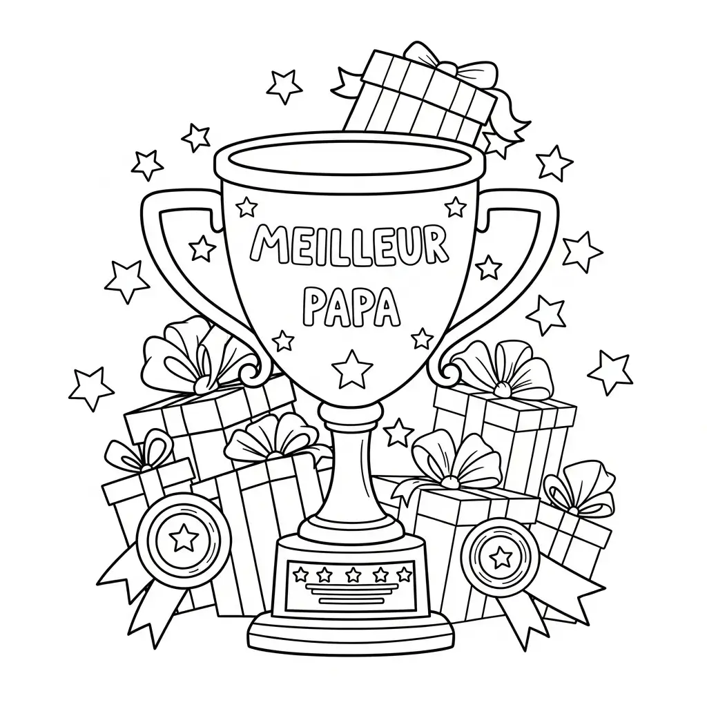 dessin fete des peres trophee