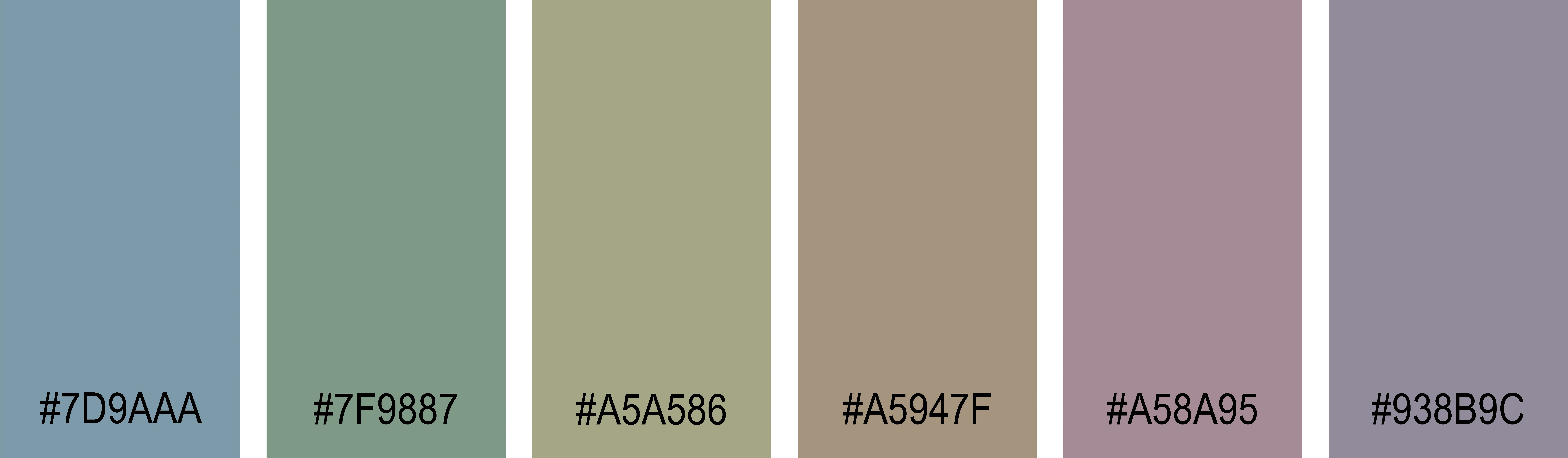 Gedeckte Farben Farbpalette