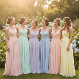 Pastellfarben Kleider Hochzeit