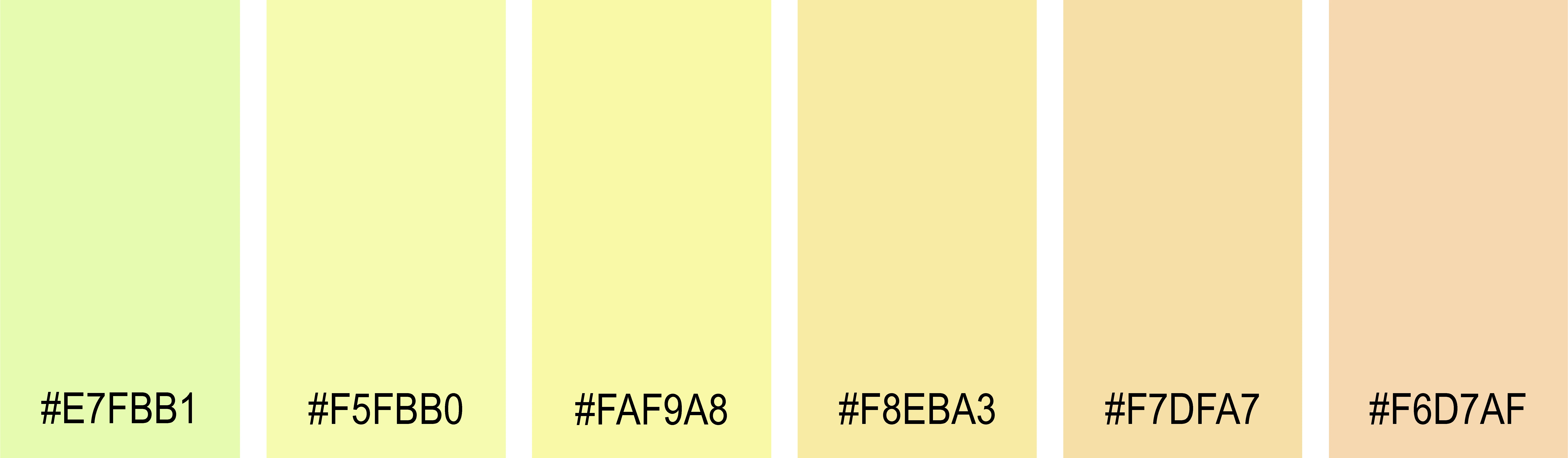Pastellgelb Farbpalette