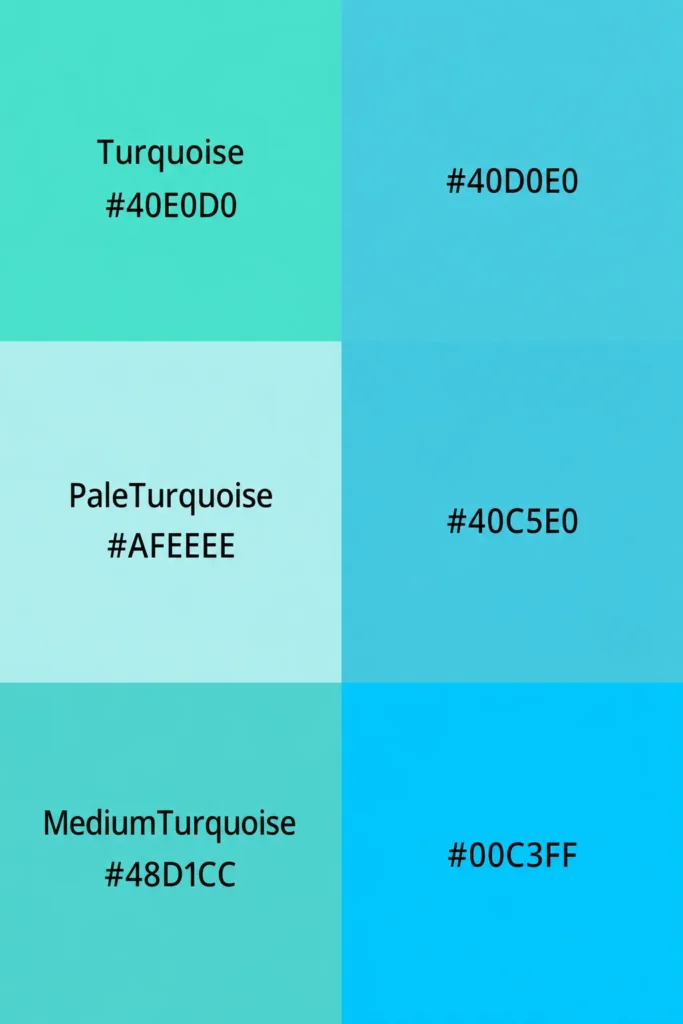 Turquoise color code