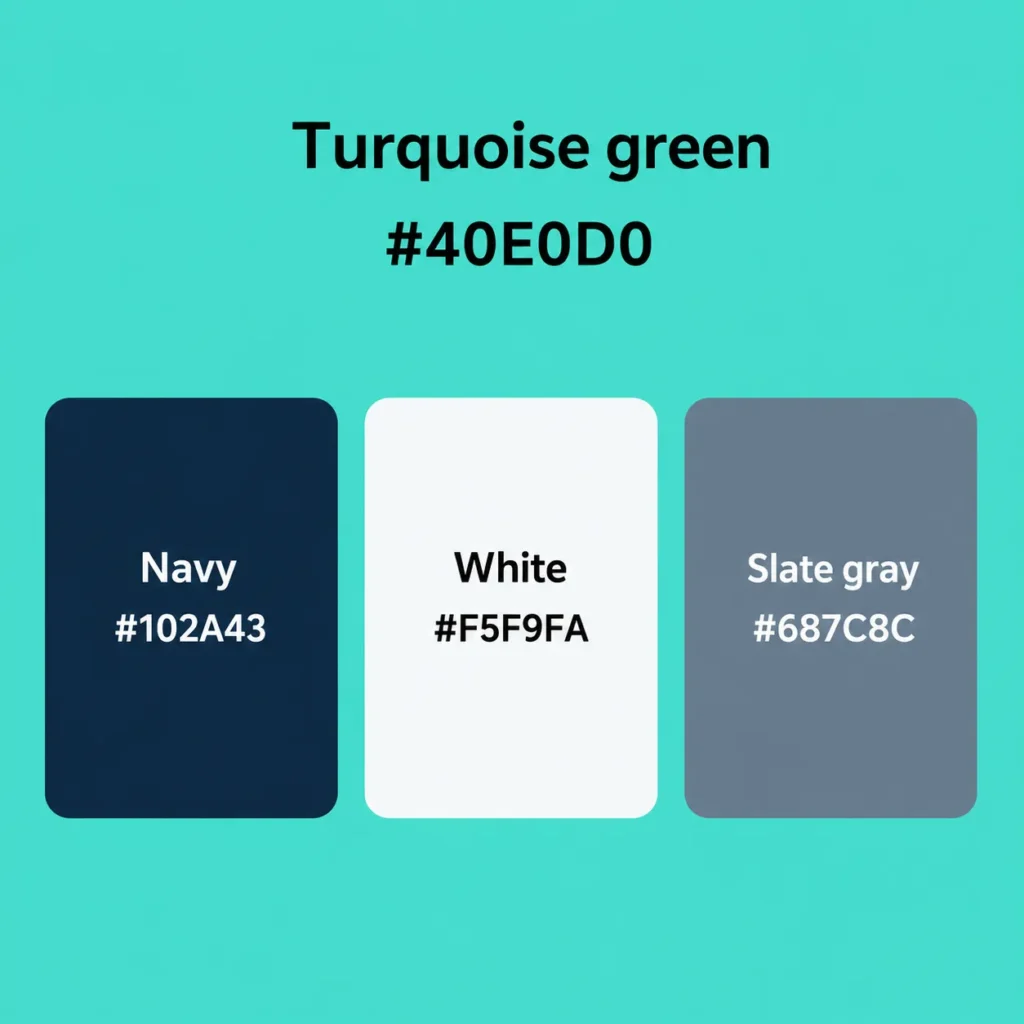 Turquoise color palette 1