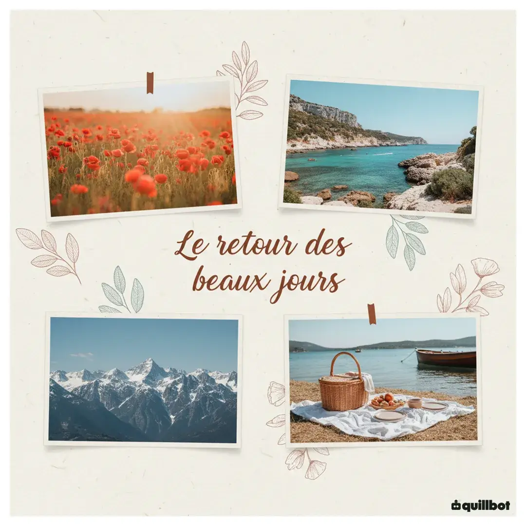 bel été message carte