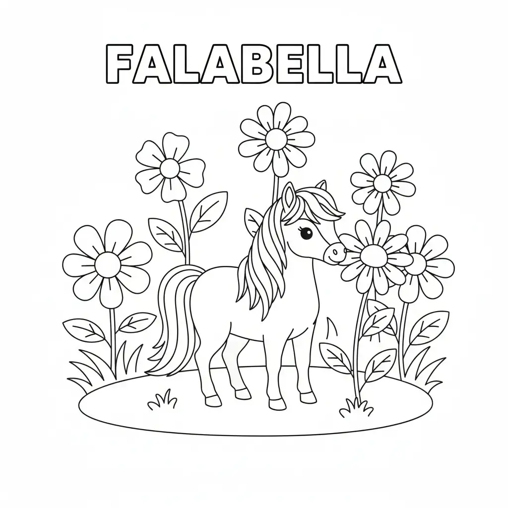coloriage cheval falabella