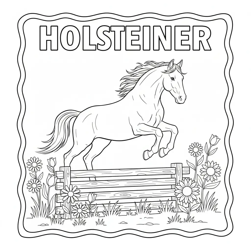 coloriage cheval holsteiner