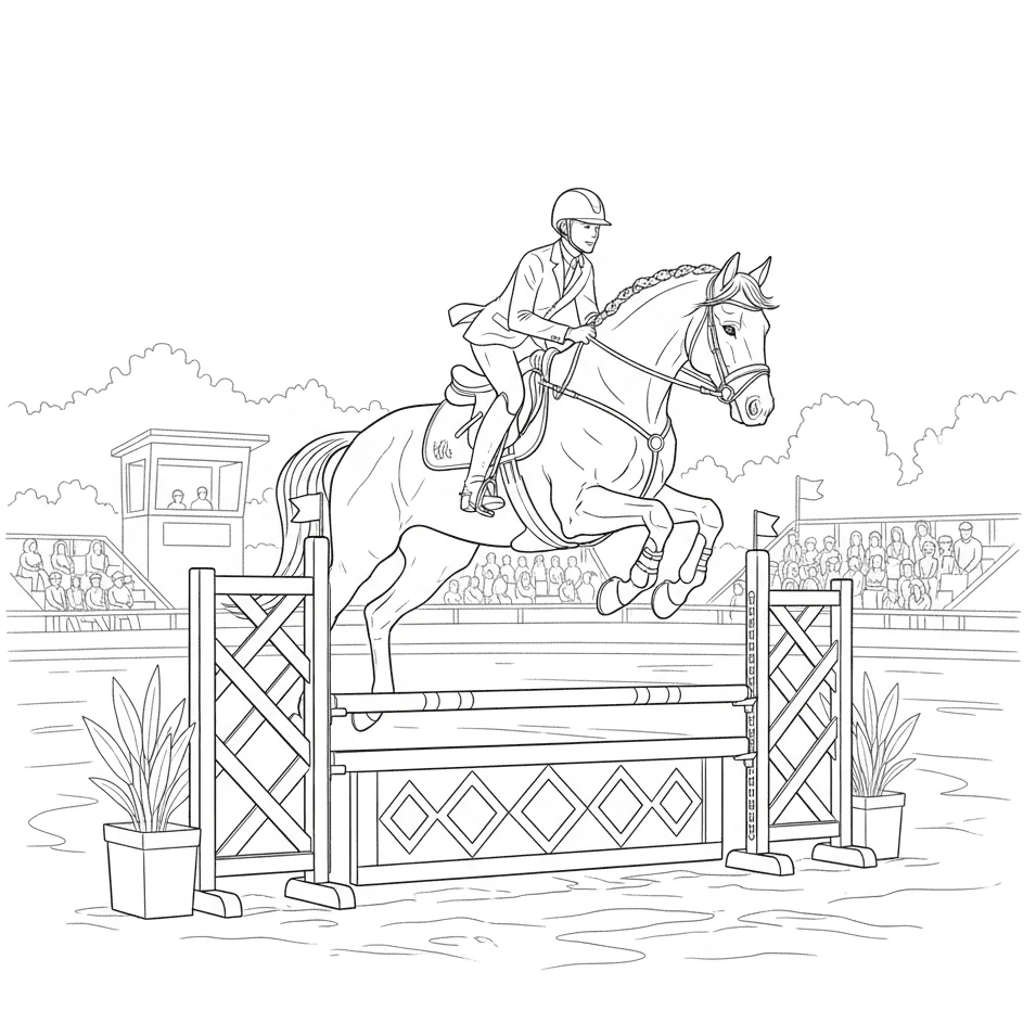 coloriage cheval hunter