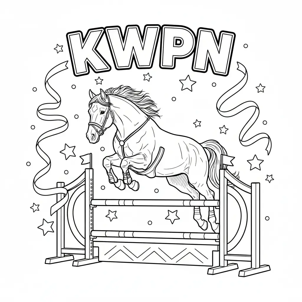 coloriage cheval kwpn