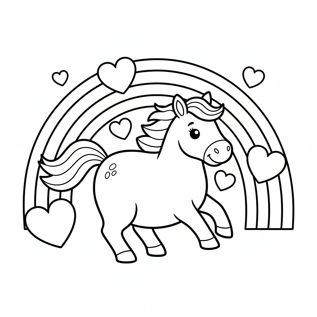 coloriage cheval pour maternelle