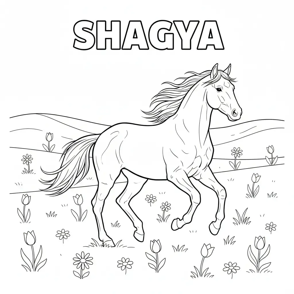 coloriage cheval shagya