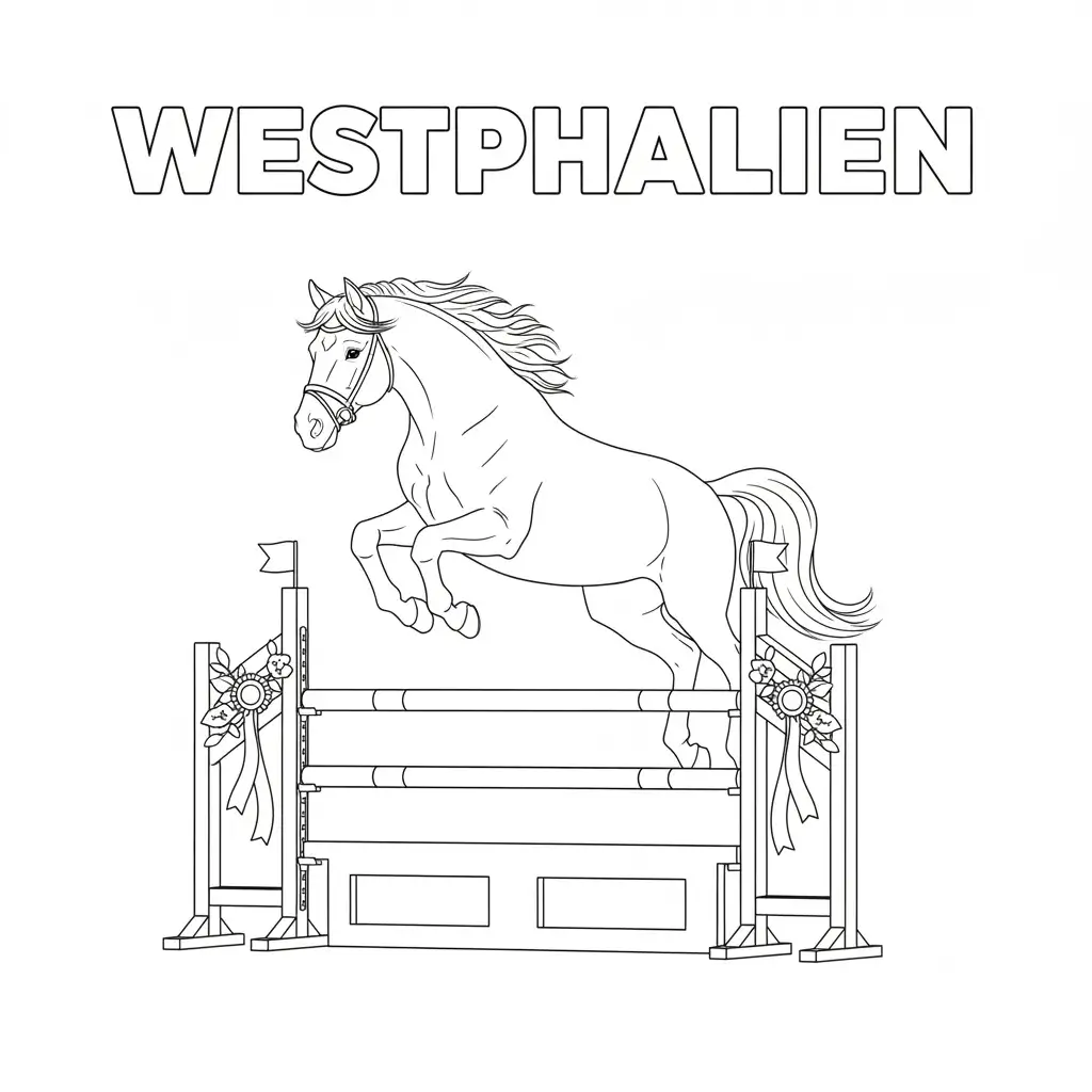 coloriage cheval westphalien