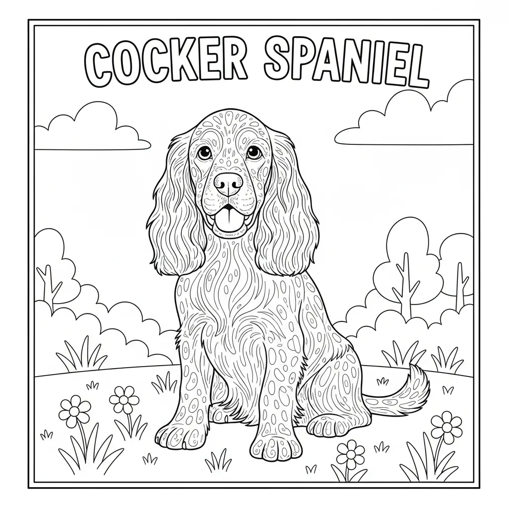 coloriage chien cocker spaniel