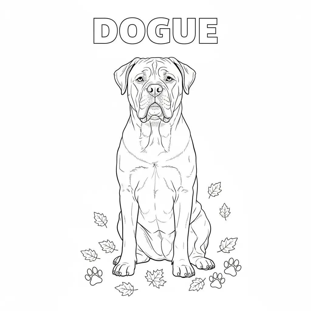 coloriage chien dogue
