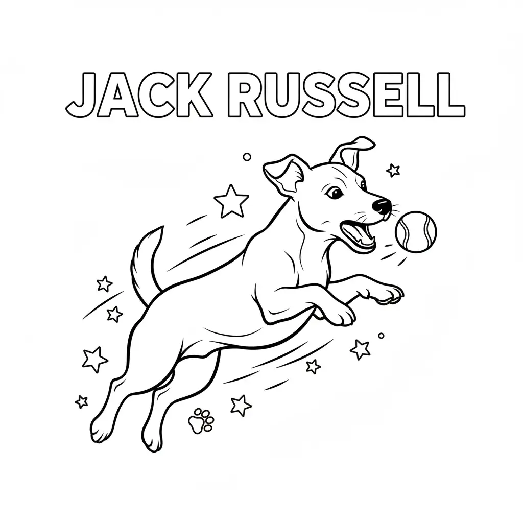 coloriage chien jack russell