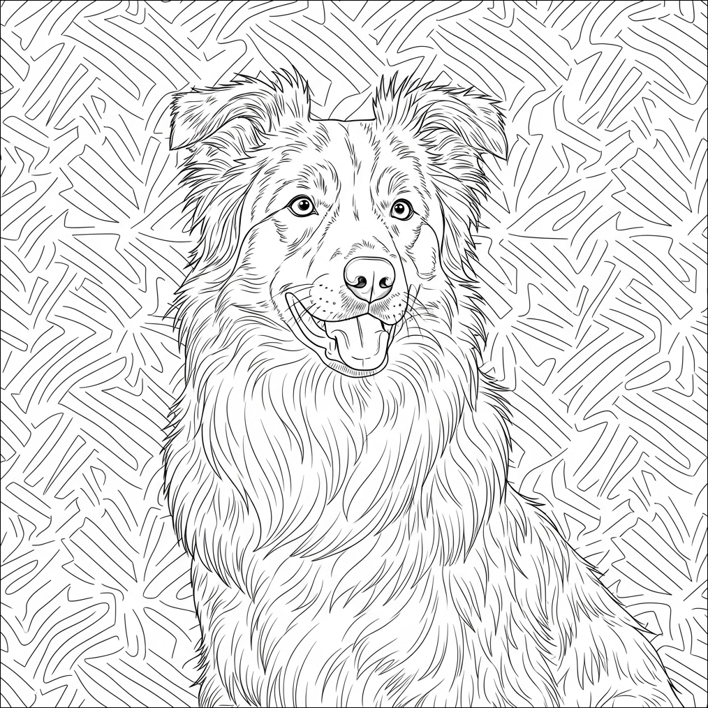 coloriage chien mandala complexe