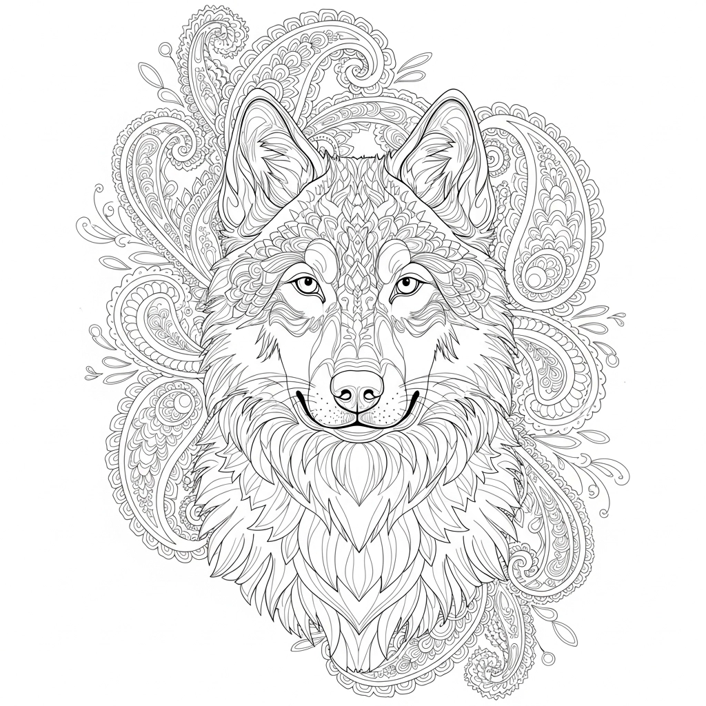coloriage chien mandala pour adulte