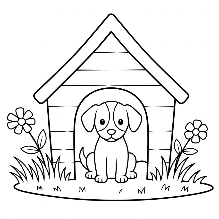 coloriage chien maternelle