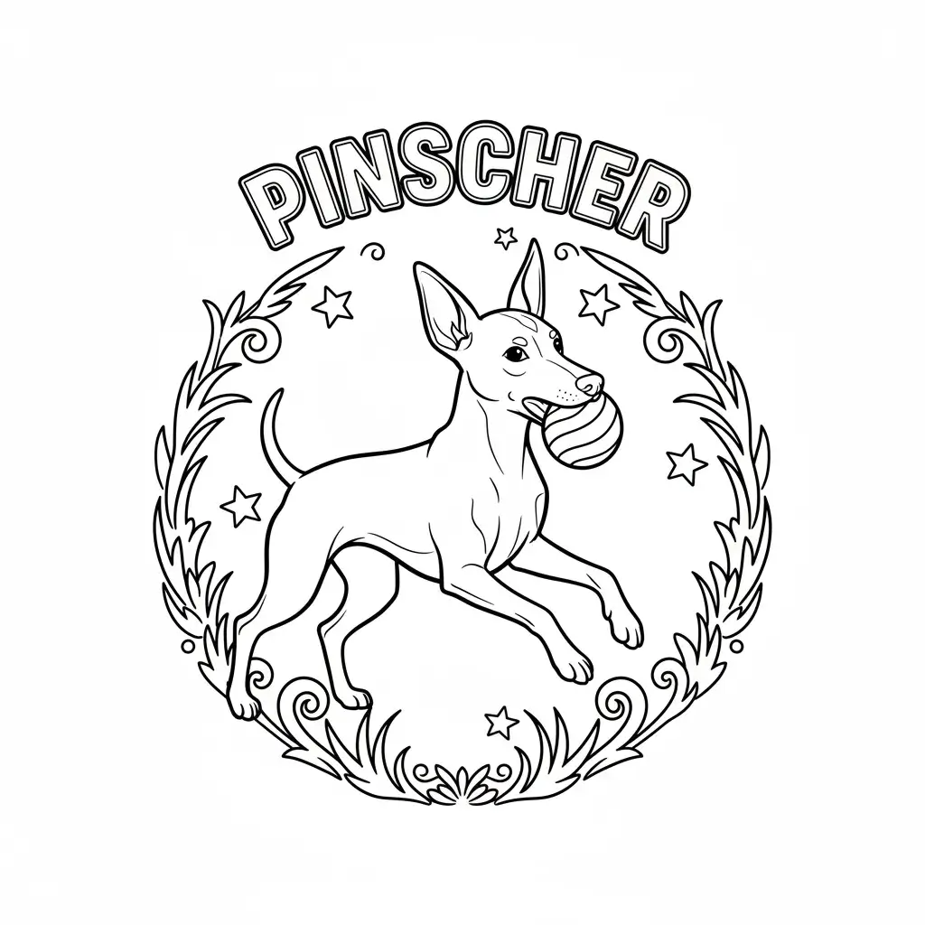 coloriage chien pinscher