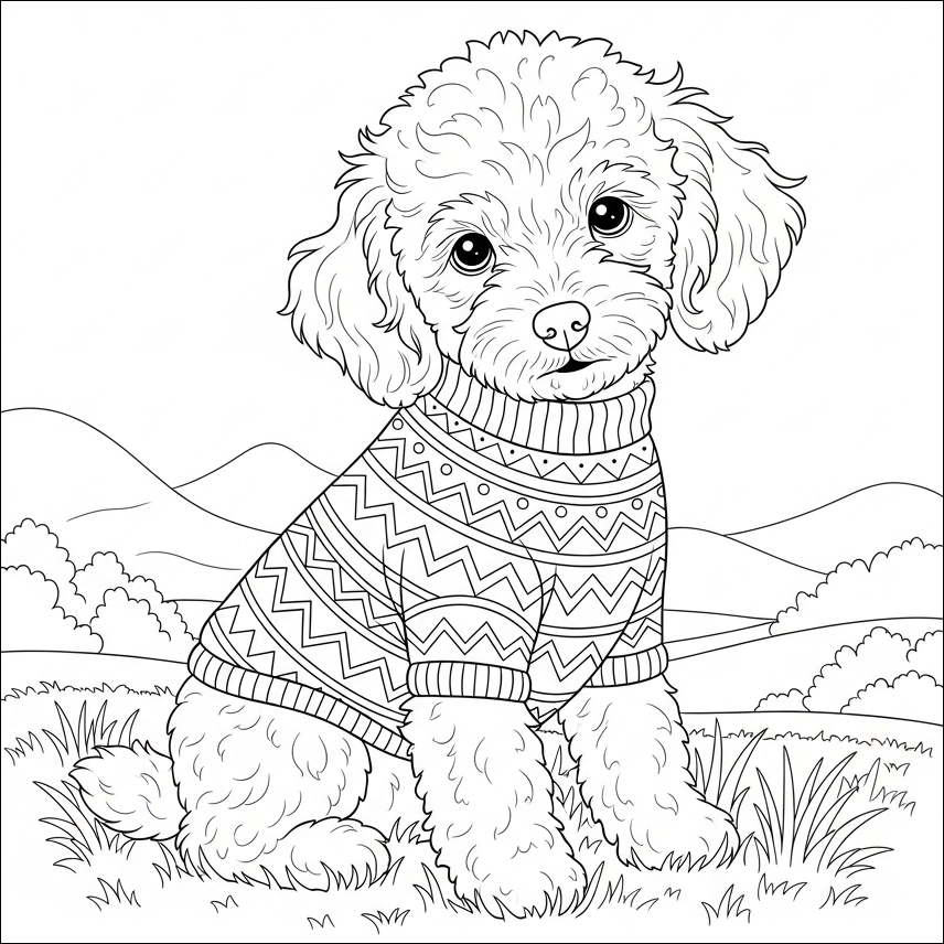 coloriage chien pour enfant