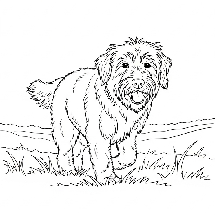 coloriage chien pour enfants