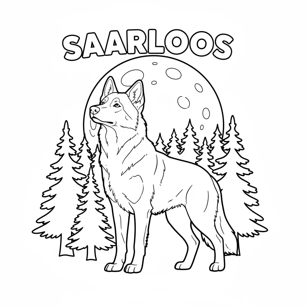 coloriage chien sarloos