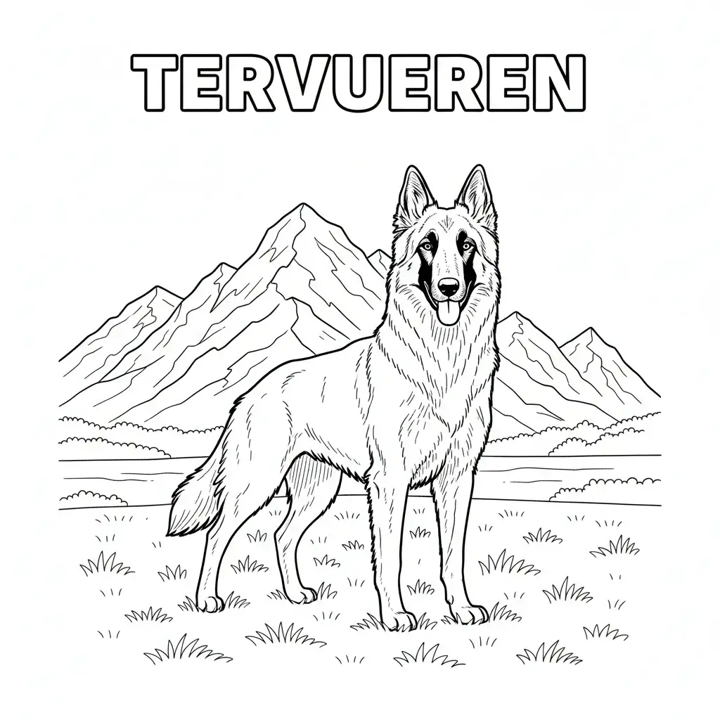coloriage chien tervueren