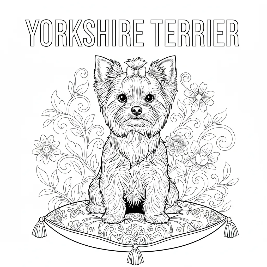 coloriage chien yorkshire