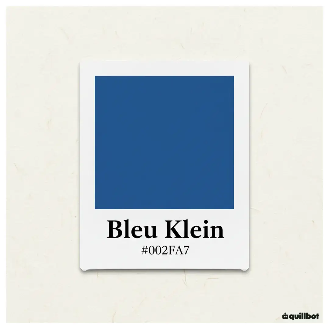 couleur bleu klein