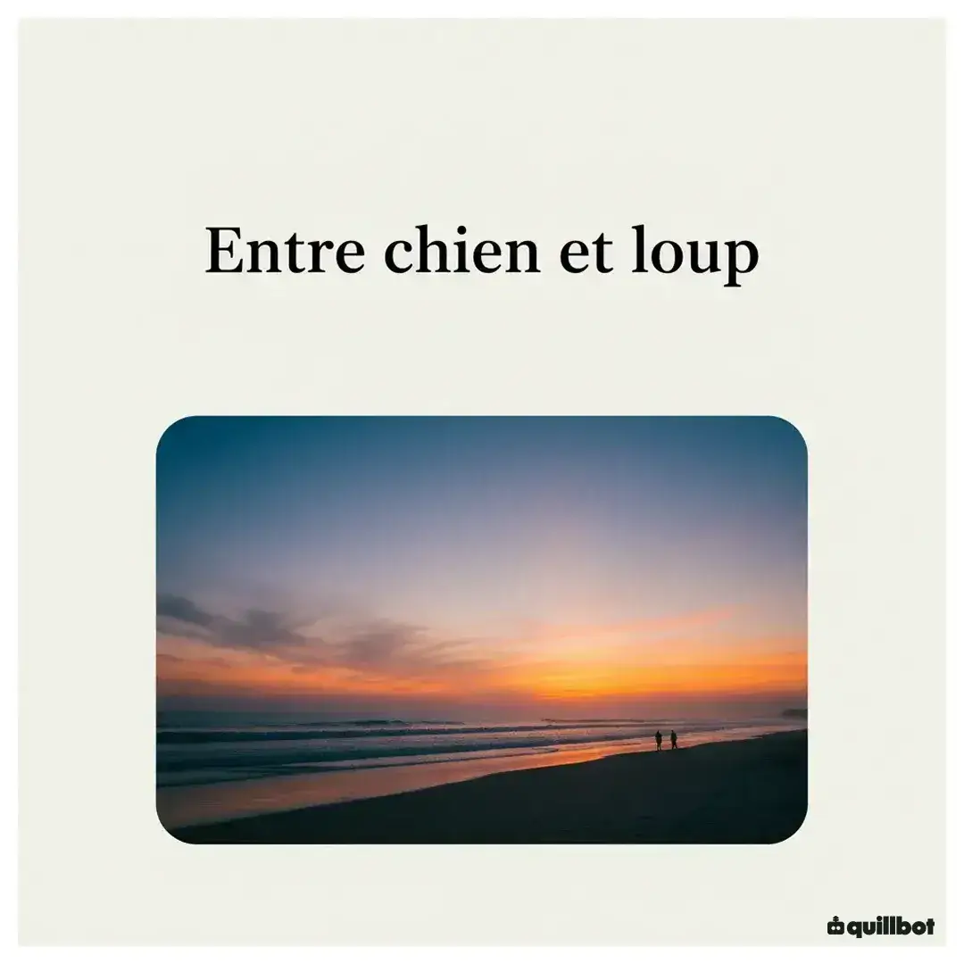 entre chien et loup expression